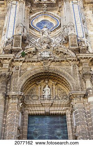 Ornate Design On The Facade Of The Cathedral; Jerez De La Frontera Andalusia Spain View Large Photo Image Stock Image - Ornate Design On The Facade Of The Cathedral; Jerez De La Frontera Andalusia Spain. Fotosearch
