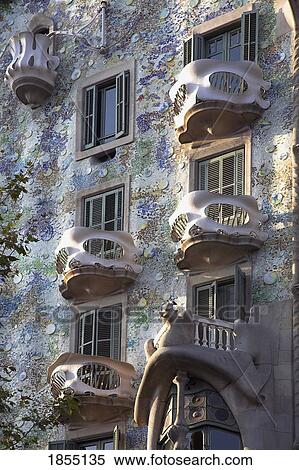 Stock Photography - Ornate Exterior Of Casa Batllo, Barcelona, Spain. Fotosearch