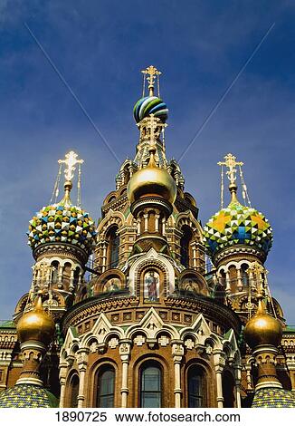 Stock Photography - Ornate Exterior Of Church Of Spilled Blood; Saint Petersburg, Russia. Fotosearch