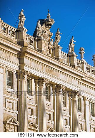 Stock Image - Ornate Exterior Of Palacio Real, Royal Palace. Fotosearch