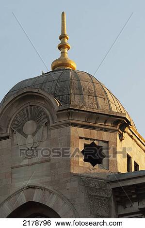 Ornate Facade Of A Building With Domed Roof And Gold Spire; Istanbul Turkey View Large Photo Image Stock Photograph - Ornate Facade Of A Building With Domed Roof And Gold Spire; Istanbul Turkey. Fotosearch