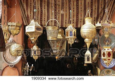 Picture - Ornate Moroccan Lanterns, Marrakech (Marrakesh), Morocco. Fotosearch