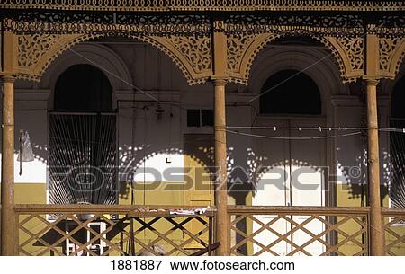 Ornate Porch On House In Tbilisi, Close Up View Large Photo Image Stock Photo - Ornate Porch On House In Tbilisi, Close Up. Fotosearch
