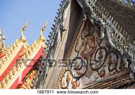 Ornate Temple Roof. View Large Photo Image Stock Image - Ornate Temple Roof.. Fotosearch