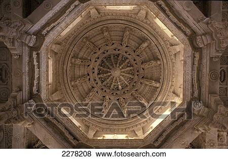 Ornately carved ceiling dome, Ranakpur Temple; Rajasthan, India View Large Photo Image Stock Photo - Ornately carved ceiling dome, Ranakpur Temple; Rajasthan, India. Fotosearch