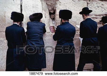 Orthodox Jews Praying At Wailing Wall View Large Photo Image Stock Photo - Orthodox Jews Praying At Wailing Wall. Fotosearch