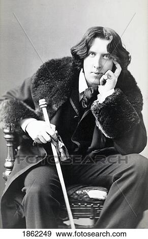 Stock Photo - Oscar Fingal O'flahertie Wills Wilde 1854 To 1900 Irish Novelist Playwright Freemason Wit Photograph By Napoleon Sarony. Fotosearch