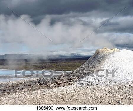 Stock Image - Oskurholhver Hot Springs And Fumarole. Fotosearch