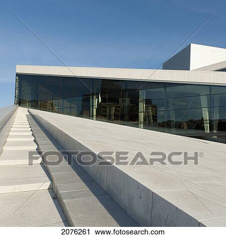 Stock Image - Oslo Opera House; Oslo Norway. Fotosearch