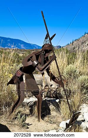 Stock Photo - Osoyoos Indian Band Sculpture At Nk'mip Desert Cultural Centre, South Okanagan, British Columbia. Fotosearch
