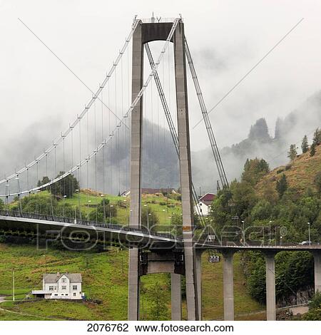 Osteroy Bridge With The Hillside Covered In Dense Fog; Bergen Norway View Large Photo Image Stock Image - Osteroy Bridge With The Hillside Covered In Dense Fog; Bergen Norway. Fotosearch
