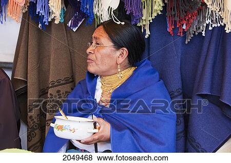 Otavaleno Woman With Pot, Otavalo, Imbabura, Ecuador View Large Photo Image Stock Photo - Otavaleno Woman With Pot, Otavalo, Imbabura, Ecuador. Fotosearch