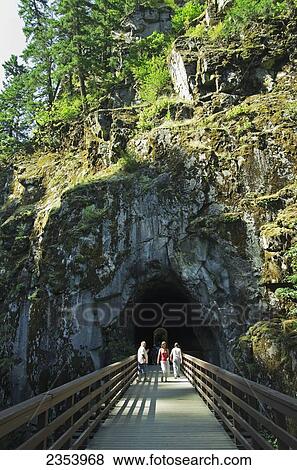 Stock Photo - Othello-Quintentte Tunnels Walking Trail In Coquihalla Canyon Provincial Park; Hope, British Columbia, Canada. Fotosearch