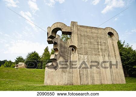 Stock Image - Our Father's House, Eduardo Chillida's Sculpture In Parque De Los Pueblos De Europa, Gernika-Lumo, Basque Country, Spain. Fotosearch