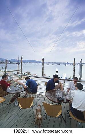 Stock Image - Outdoor Bar, Bar M. Fotosearch