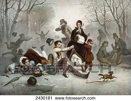 Outdoor ice skating in the 19th century. From Illustrierte Sittengeschichte vom Mittelalter bis zur Gegenwart by Eduard Fuchs, published 1909. View Large Photo Image Stock Image - Outdoor ice skating in the 19th century. From Illustrierte Sittengeschichte vom Mittelalter bis zur Gegenwart by Eduard Fuchs, published 1909.. Fotosearch