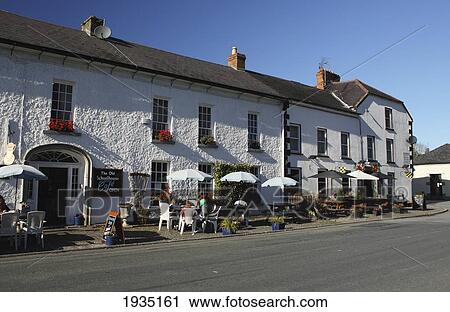 Stock Image - Outdoor Village Cafe; Inistioge, County Kilkenny, Ireland. Fotosearch