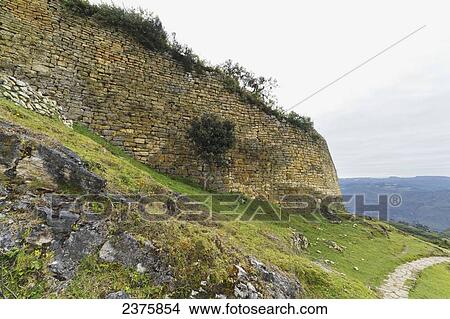 Picture - Outer Wall of Kuelap Fortress, Kuelap, Amazonas, Peru. Fotosearch