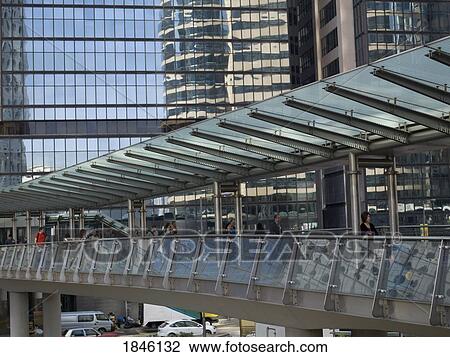 Stock Image - Overpass In Central District; Hong Kong, China. Fotosearch