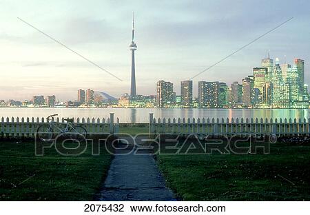 Stock Image - P. Mintz; Toronto Skyline From Wards Island. Fotosearch