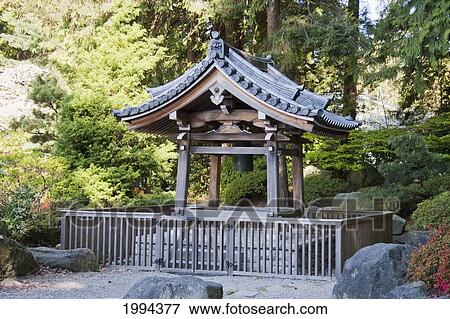 Stock Photo - Pacific Bell Tower By The Asian Centre, University Of British Columbia, Vancouver, British Columbia, Canada. Fotosearch