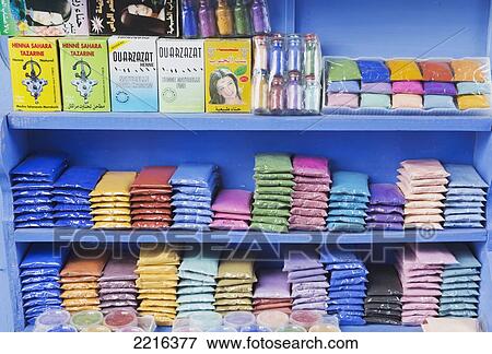 Packets Of Powdered Pigments And Henna; Chefchaouen Province Morocco View Large Photo Image Stock Photo - Packets Of Powdered Pigments And Henna; Chefchaouen Province Morocco. Fotosearch