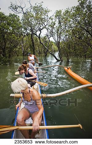 Paddling On A Waka With A Maori Guide In The Bay Of Islands; New Zealand View Large Photo Image Stock Image - Paddling On A Waka With A Maori Guide In The Bay Of Islands; New Zealand. Fotosearch