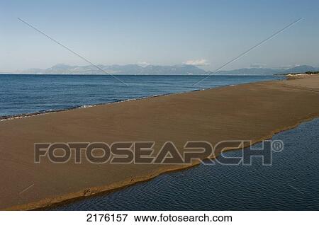 Stock Photo - Paestum, Beach, Campania, Italy. Fotosearch