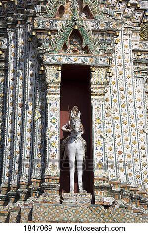 Stock Photo - Pagoda Exterior At Wat Arun (Temple Of The Dawn); Bangkok, Thailand. Fotosearch