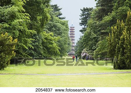 Stock Photo - Pagoda, Royal Botanic Gardens, Kew, Surrey, England, United Kingdom. Fotosearch