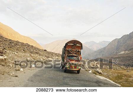 Painted And Decorated Pakistani Truck On The Karakoram Highway Near Chilas, Northern Areas, Pakistan View Large Photo Image Stock Image - Painted And Decorated Pakistani Truck On The Karakoram Highway Near Chilas, Northern Areas, Pakistan. Fotosearch