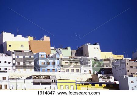 Painted Buildings View Large Photo Image Stock Photo - Painted Buildings. Fotosearch