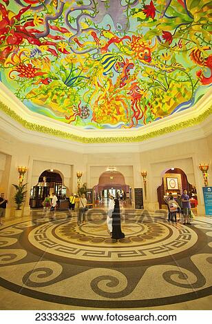 Painted Ceiling In Atlantis Palm Hotel; Jumeirah, Dubai, United Arab Emirates View Large Photo Image Stock Photography - Painted Ceiling In Atlantis Palm Hotel; Jumeirah, Dubai, United Arab Emirates. Fotosearch