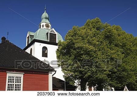 Painted House And A Church In The Old Town; Porvoo Finland View Large Photo Image Stock Image - Painted House And A Church In The Old Town; Porvoo Finland. Fotosearch