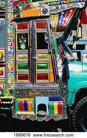 Stock Photograph - Painted Lorry. Fotosearch