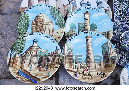 Painted souvenir plates, Old Town; Bukhara, Uzbekistan View Large Photo Image Stock Photo - Painted souvenir plates, Old Town; Bukhara, Uzbekistan. Fotosearch