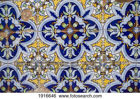 Stock Photograph - Painted Tiles In Old Havana. Fotosearch