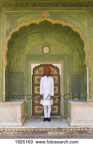 Stock Image - Palace Guard At The City Palace. Fotosearch