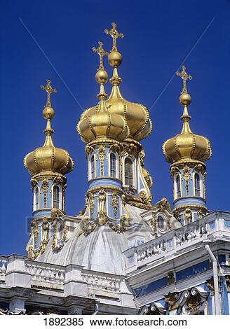 Palace Of Katharina Domes View Large Photo Image Stock Photography - Palace Of Katharina Domes. Fotosearch