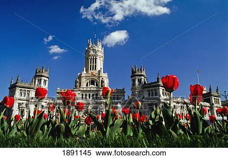 Stock Photography - Palacio De Comunicaciones At Plaza De Cibeles. Fotosearch