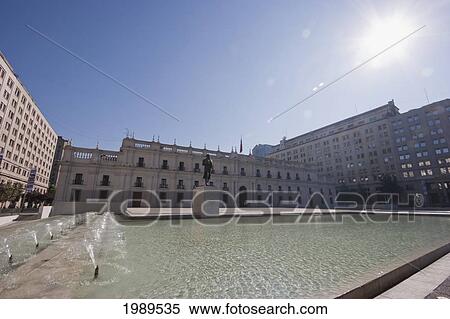 Stock Photography - Palacio de la Moneda Presidential Palace, Santiago, Metropolitan Region, Chile. Fotosearch
