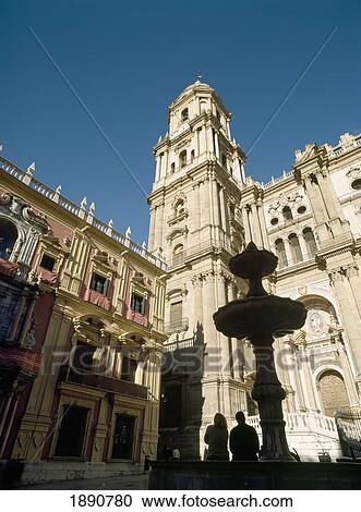 Stock Image - Palacio Episcopal And Cathedral. Fotosearch
