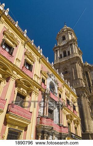 Palacio Episcopal And Cathedral View Large Photo Image Stock Photograph - Palacio Episcopal And Cathedral. Fotosearch