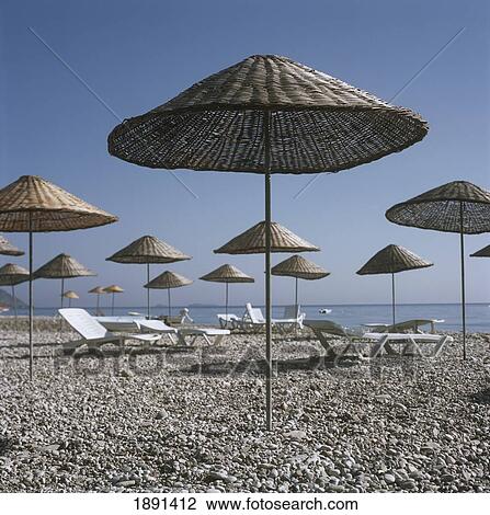 Palapas And Sun Loungers On Beach View Large Photo Image Stock Image - Palapas And Sun Loungers On Beach. Fotosearch