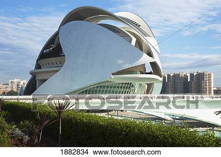 Picture - Palau De Les Arts At The City Of Arts And Sciences; Valencia, Spain. Fotosearch