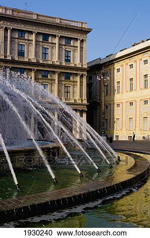 Stock Image - Palazzo Ducale And Ferrari Square, Genoa, Liguria, Italy. Fotosearch