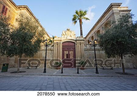 Palazzo Vilhena Mdina, Malta View Large Photo Image Stock Image - Palazzo Vilhena Mdina, Malta. Fotosearch