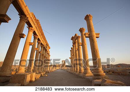 PALMYRA RUINS SYRIA View Large Photo Image Stock Image - PALMYRA RUINS SYRIA. Fotosearch
