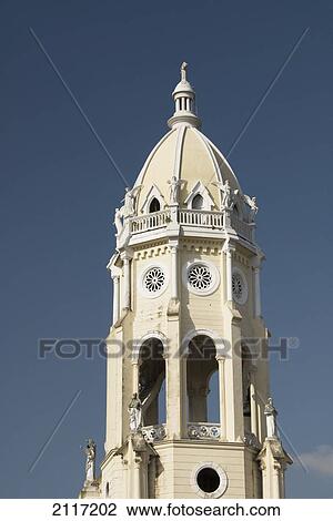 Stock Image - Panama, Panama City, Cosco Viejo, Plaza Bolivar, Church and Convent of San Francisco de Asis.. Fotosearch