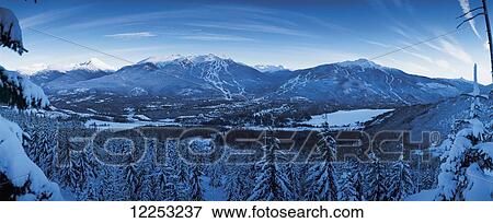 Stock Photo - Panorama of Blackcomb Mountain; Whistler, British Columbia, Canada. Fotosearch